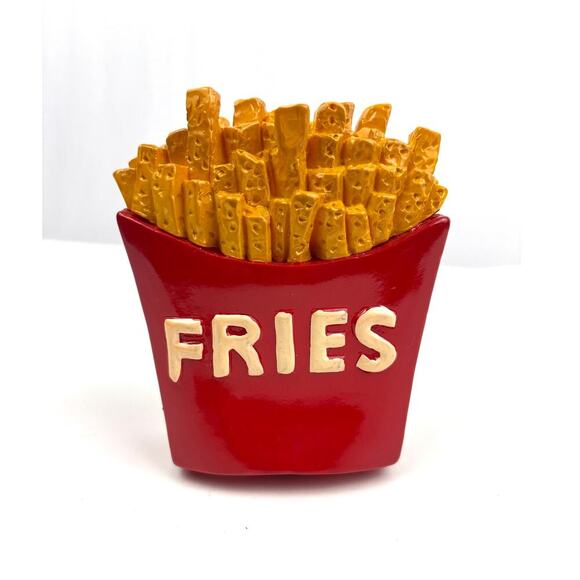 VTG Fred Roberts Co French Fries Money Piggy Bank Red Fast Food - Picture 1 of 10